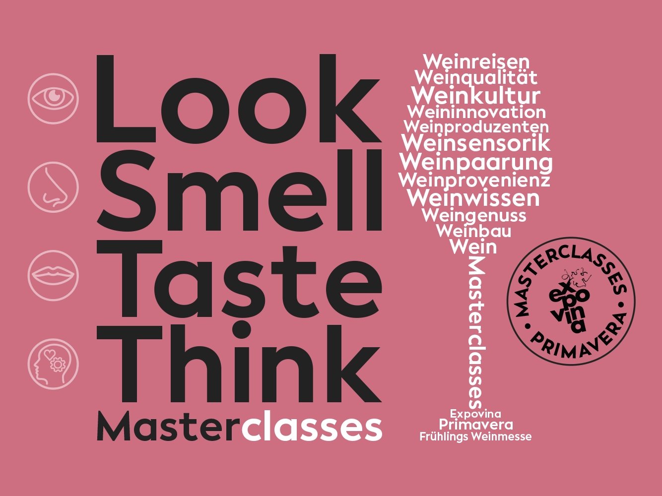 Expovina Masterclasses look smell taste think design concept